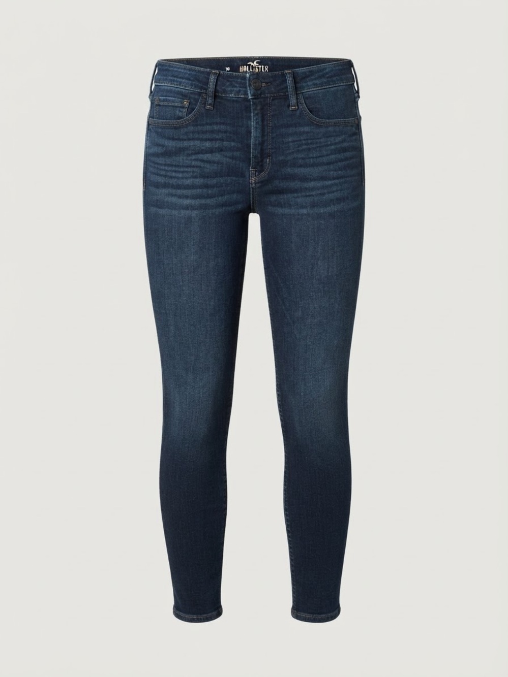 Hollister Women's Dark Blue High-Rise Skinny Jeans